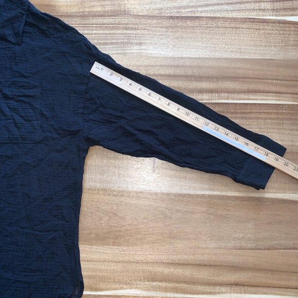 Shade & Shore Womens Black Swimsuit Cover-Up Button Down Shirtdress Size Large - Picture 9 of 13